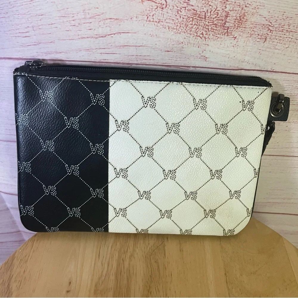 Victoria’s Secret White and‎ Black Wristlet Clutch Bag